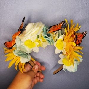 Floral Butterfly Headband